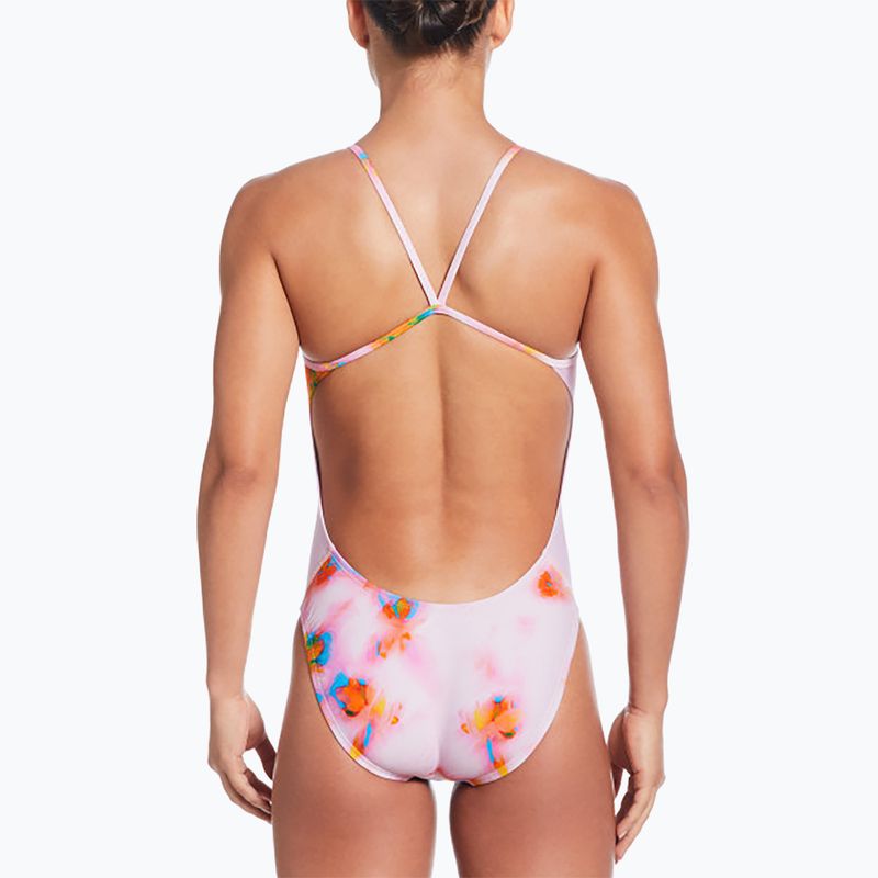 Costum de înot dintr-o piesă pentru femei Nike Hydrastrong Cutout pink foam 3