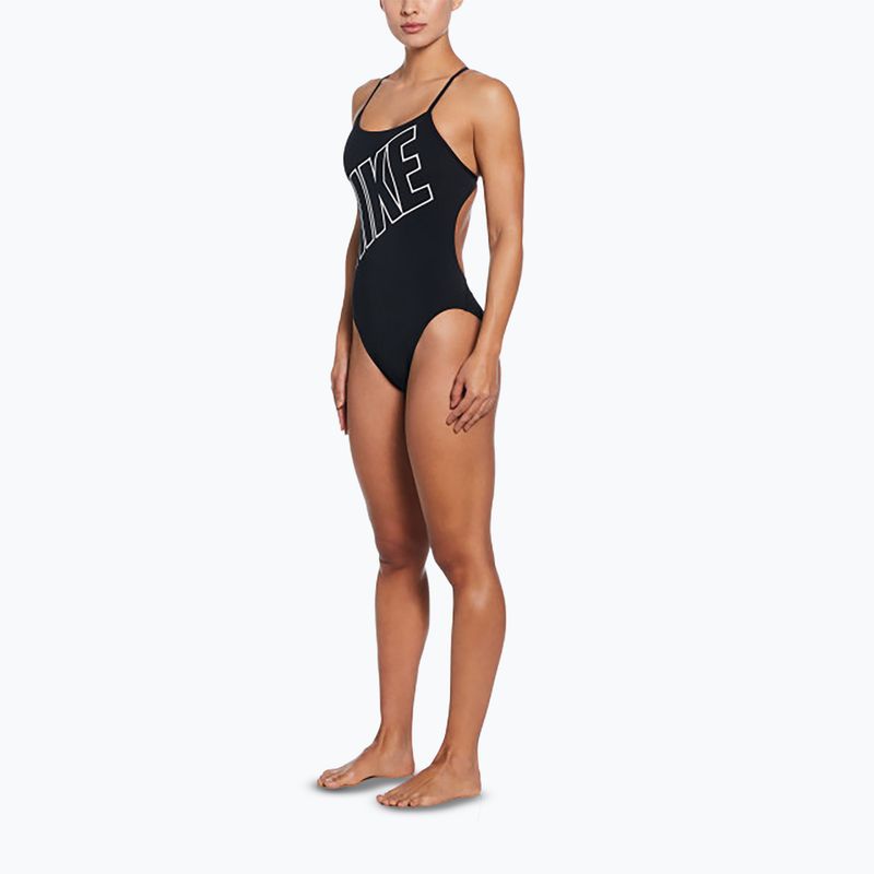 Costum de baie dintr-o piesă pentru femei Nike Hydrastrong Adjustable Crossback black 2