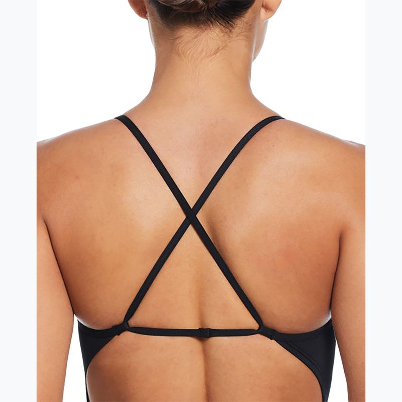 Costum de baie dintr-o piesă pentru femei Nike Hydrastrong Adjustable Crossback black 5
