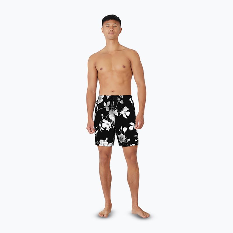 Șort de înot pentru bărbați Nike Fine Floral 7" Volley black 7