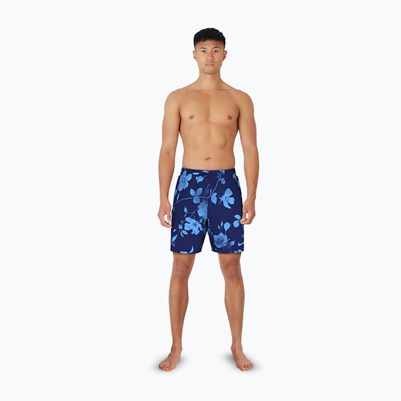 Șort de înot pentru bărbați Nike Fine Floral 7" Volley midnight navy 5