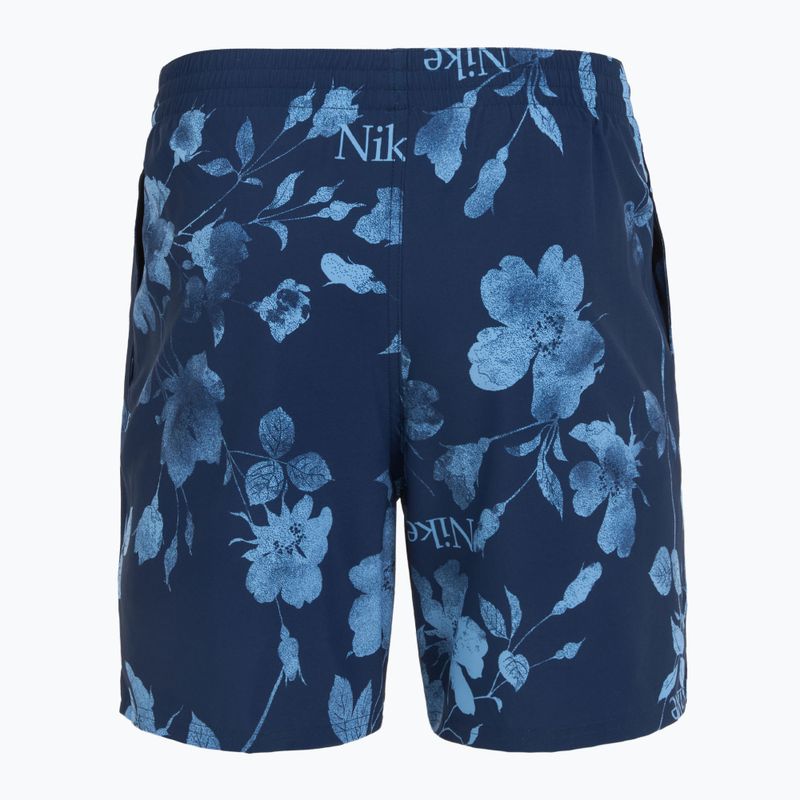 Șort de înot pentru bărbați Nike Fine Floral 7" Volley midnight navy 2