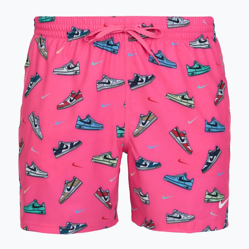 Șorturi de baie pentru bărbați Nike Multi Print 5" Volley pinksicle