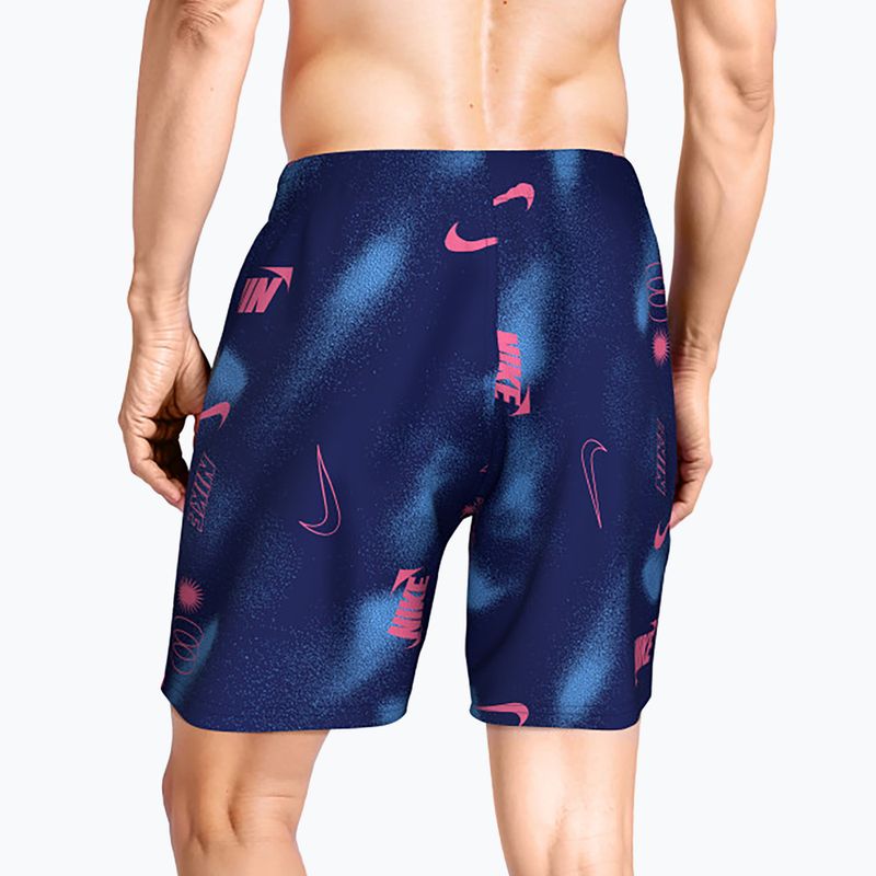 Șorturi de baie pentru bărbați Nike Multi Print 7" Volley midnight navy 3