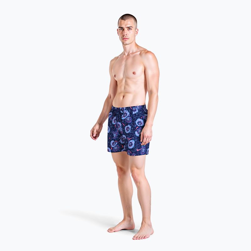 Șorturi de baie pentru bărbați Nike Multi Poppy Print 5" Volley midnight navy 2