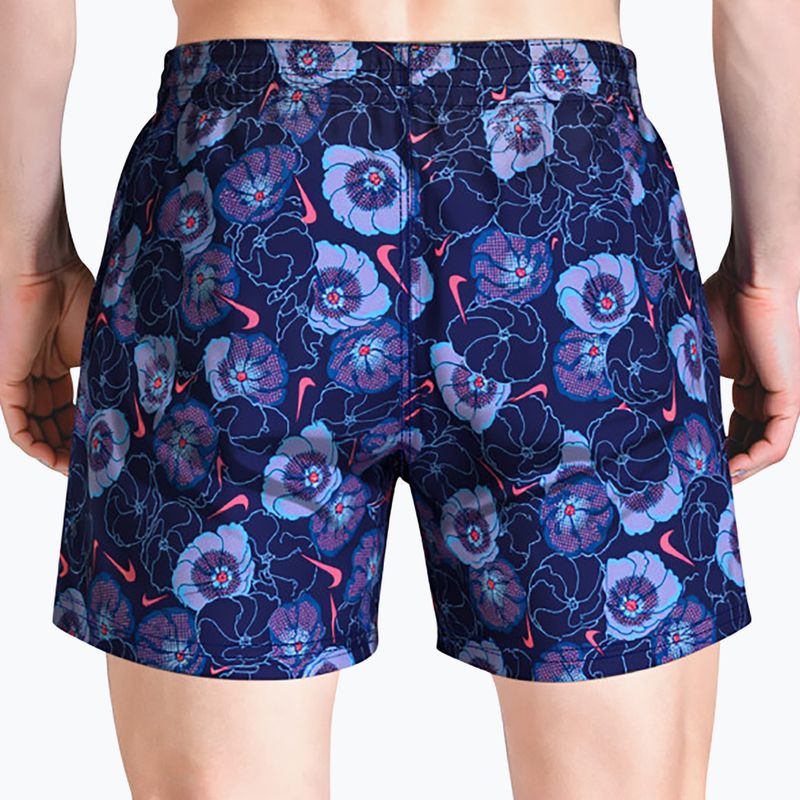 Șorturi de baie pentru bărbați Nike Multi Poppy Print 5" Volley midnight navy 3