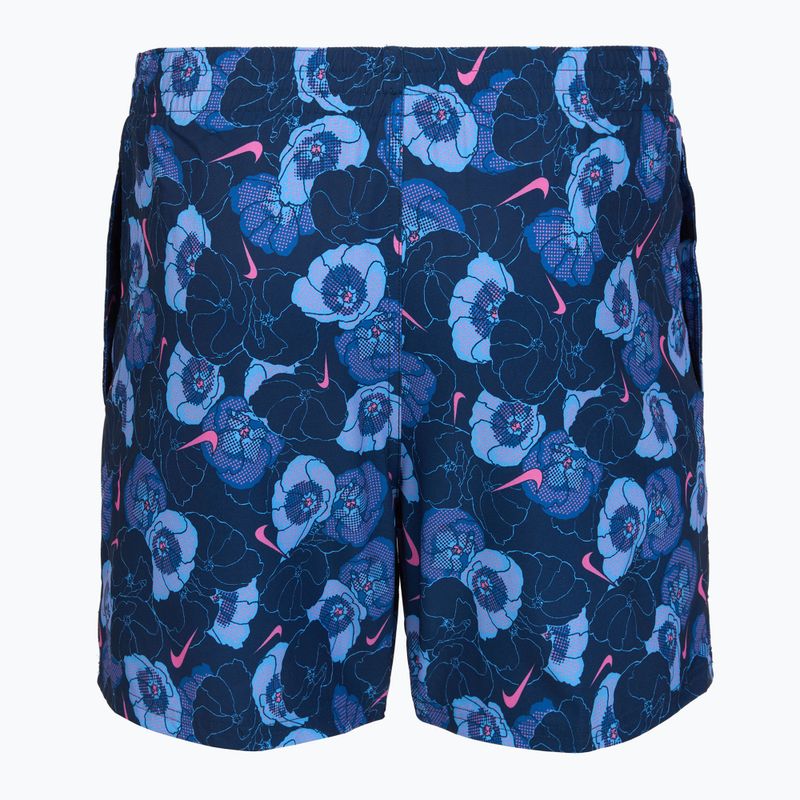 Șorturi de baie pentru bărbați Nike Multi Poppy Print 5" Volley midnight navy 2