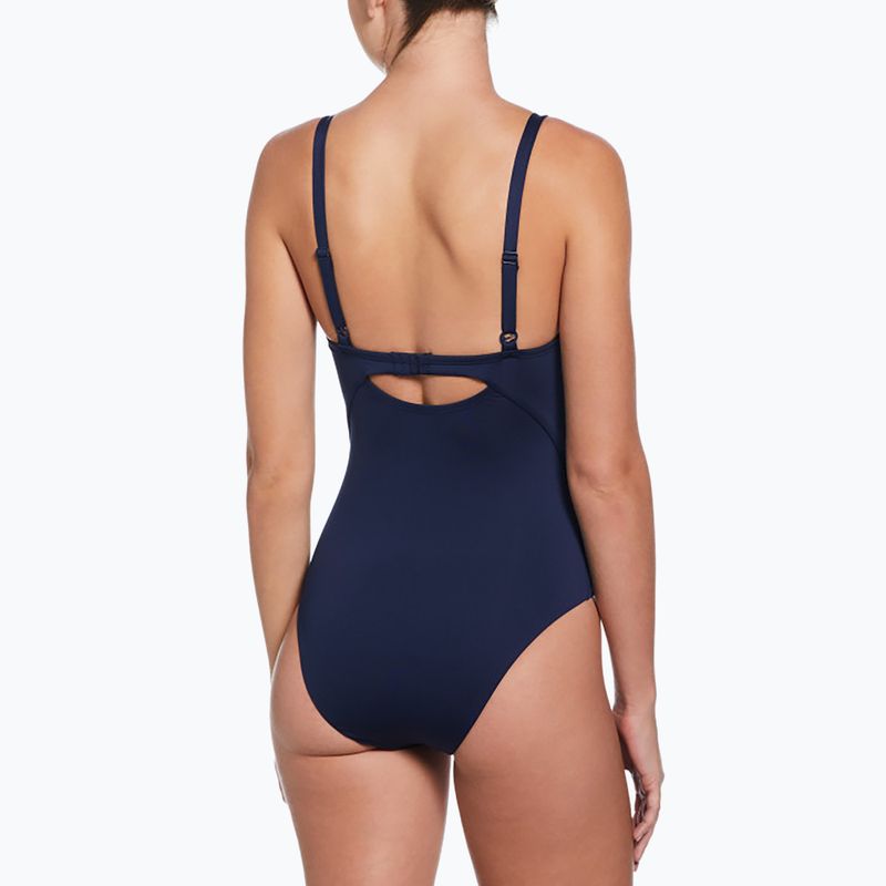Costum de baie întreg pentru femei Nike Essential V-Neck midnight navy 3