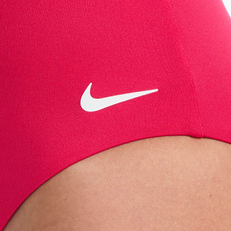 Costum de baie întreg pentru femei Nike Essential V-Neck rush pink 5