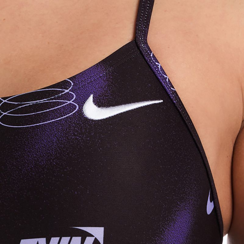 Costum de baie întreg pentru femei Nike Hydrastrong Cutout purple 4