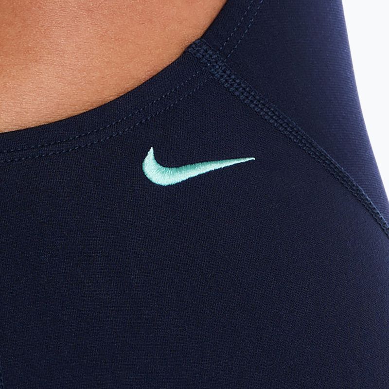 Costum de baie întreg pentru femei Nike Hydrastrong Logo Graphic Fastback midnight navy 5