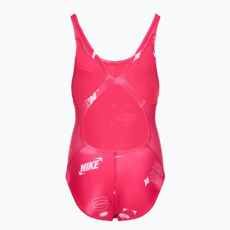 Costum de înot complet pentru copii Nike Hydrastrong Fastback rush pink 2