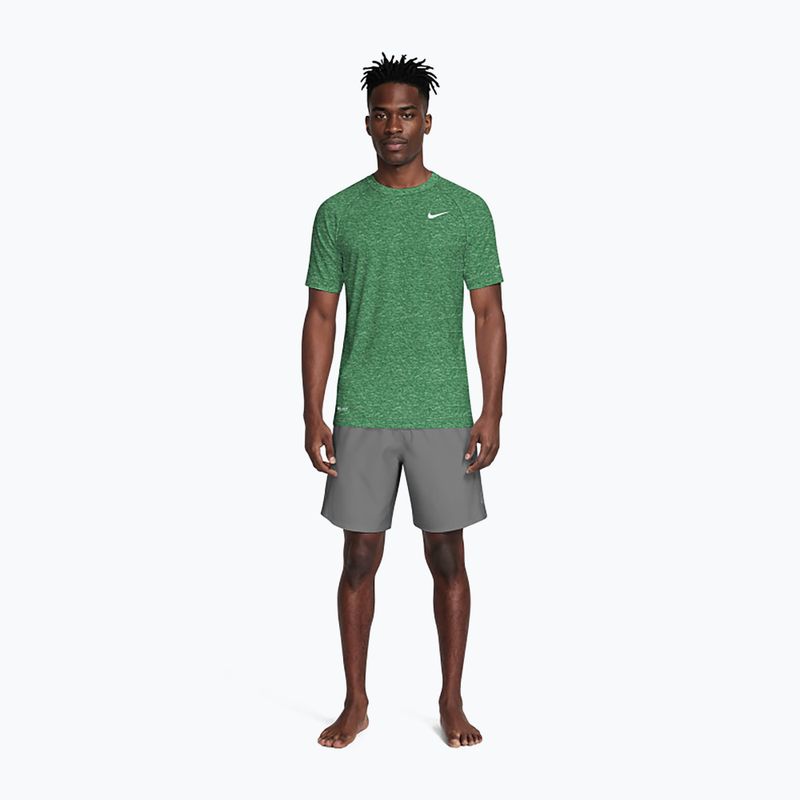 Tricou de înot pentru bărbați Nike Heather Hydroguard malachite 2