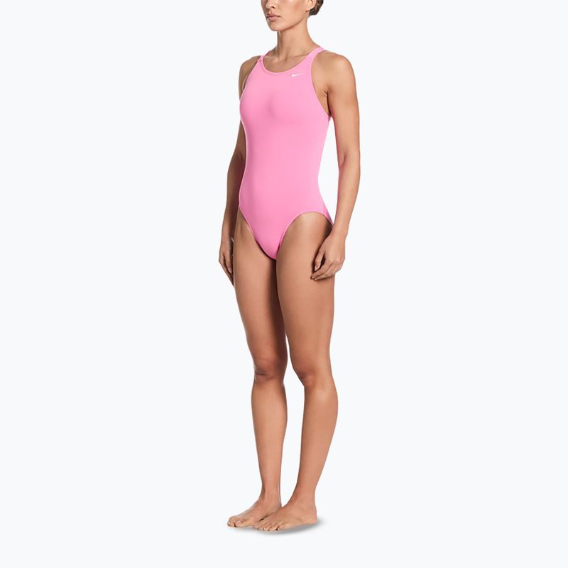 Costum de baie întreg pentru femei Nike Hydrastrong Solid pink glow 2