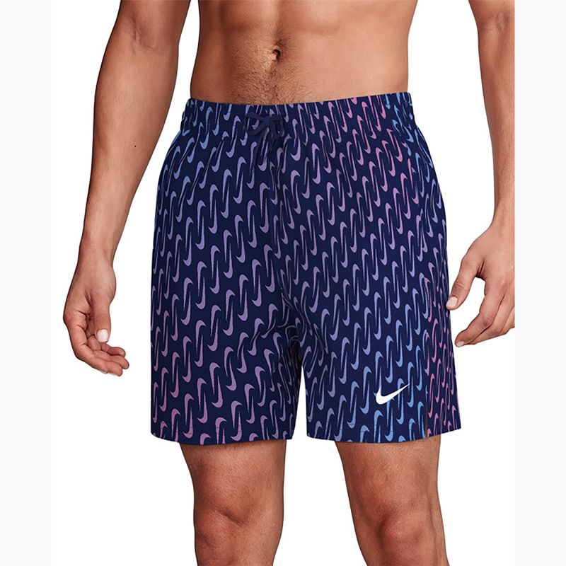 Șorturi de baie pentru bărbați Nike Breaker Swoosh 5" Volley midnight navy 3