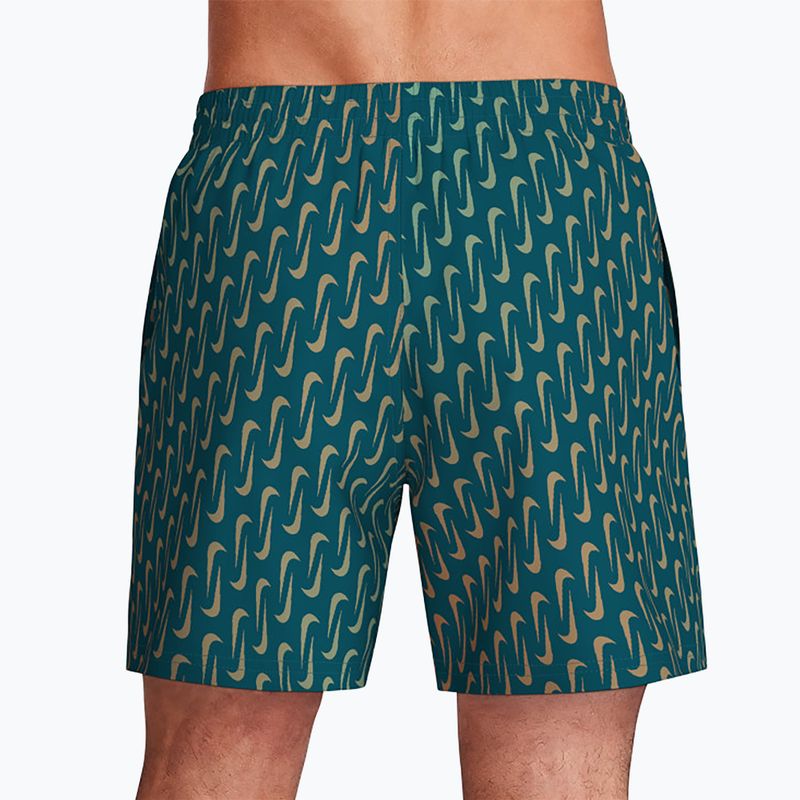 Șorturi de baie pentru bărbați Nike Breaker Swoosh 5" Volley green abyss 4