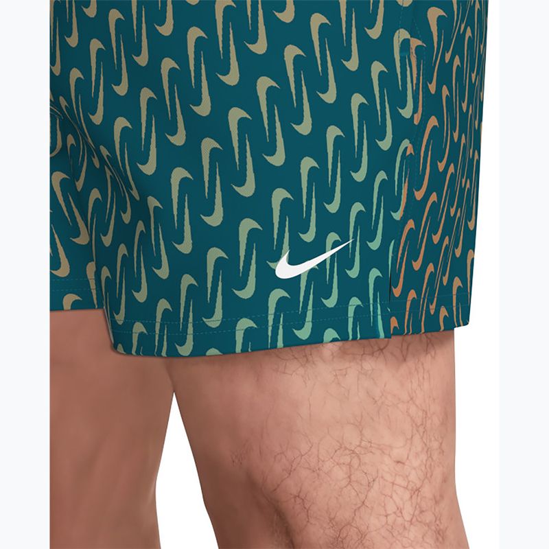 Șorturi de baie pentru bărbați Nike Breaker Swoosh 5" Volley green abyss 7