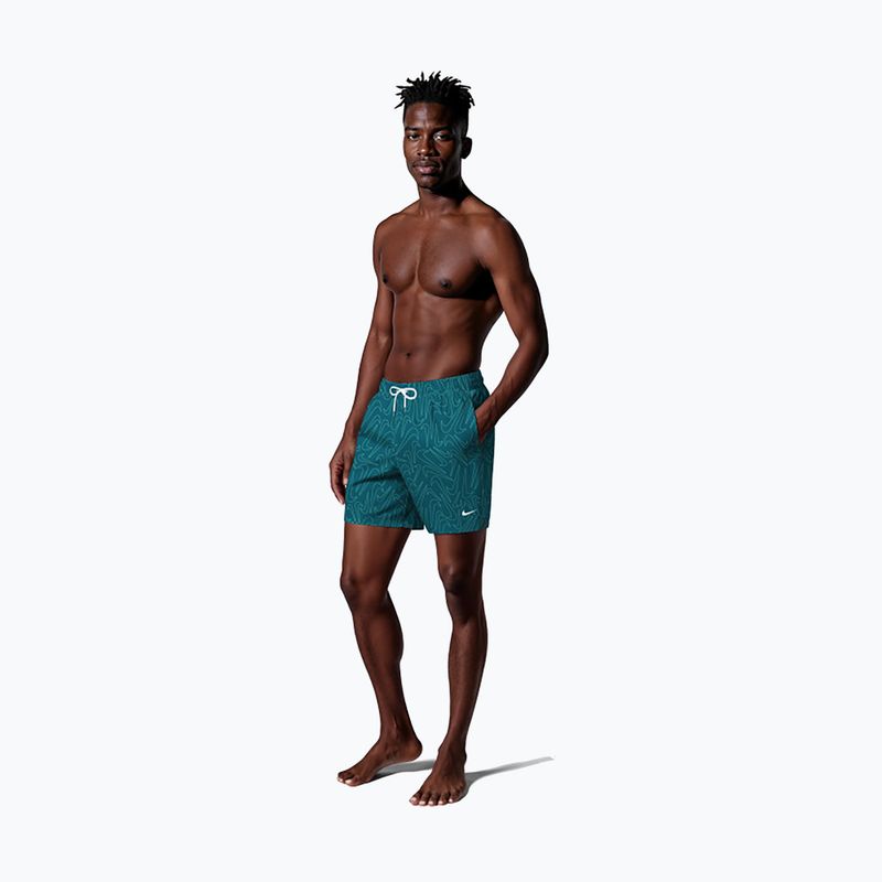 Șorturi de baie pentru bărbați Nike Breaker Logofetti 5" Volley green abyss 2