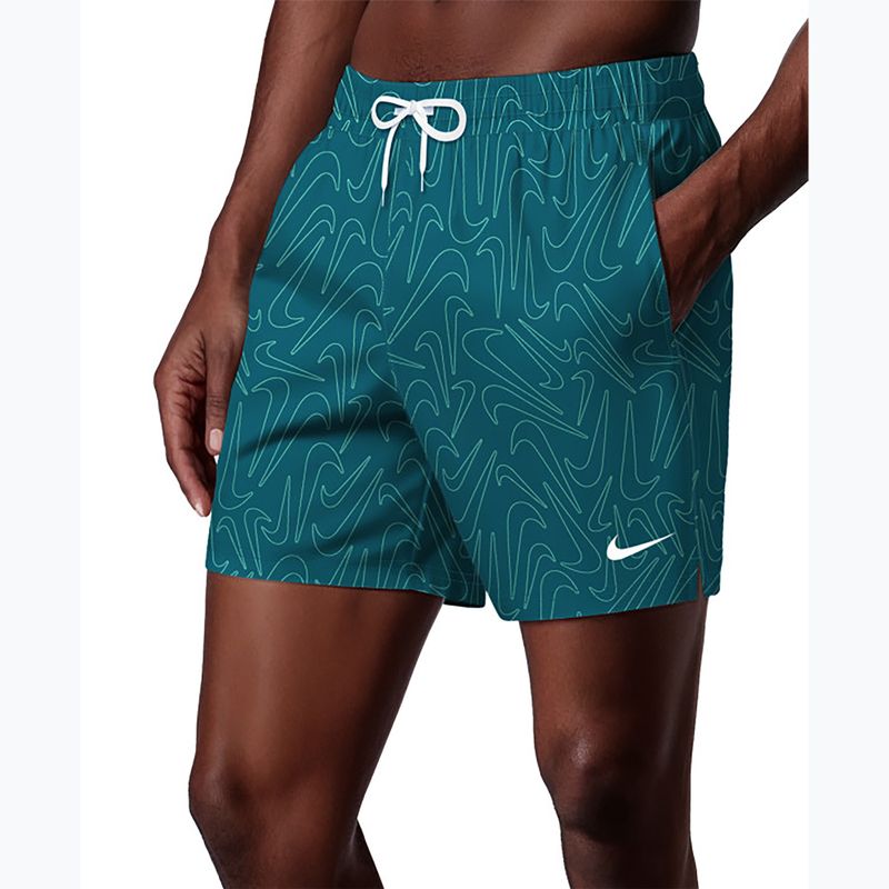 Șorturi de baie pentru bărbați Nike Breaker Logofetti 5" Volley green abyss 3