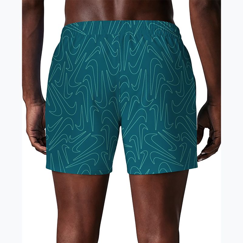 Șorturi de baie pentru bărbați Nike Breaker Logofetti 5" Volley green abyss 4