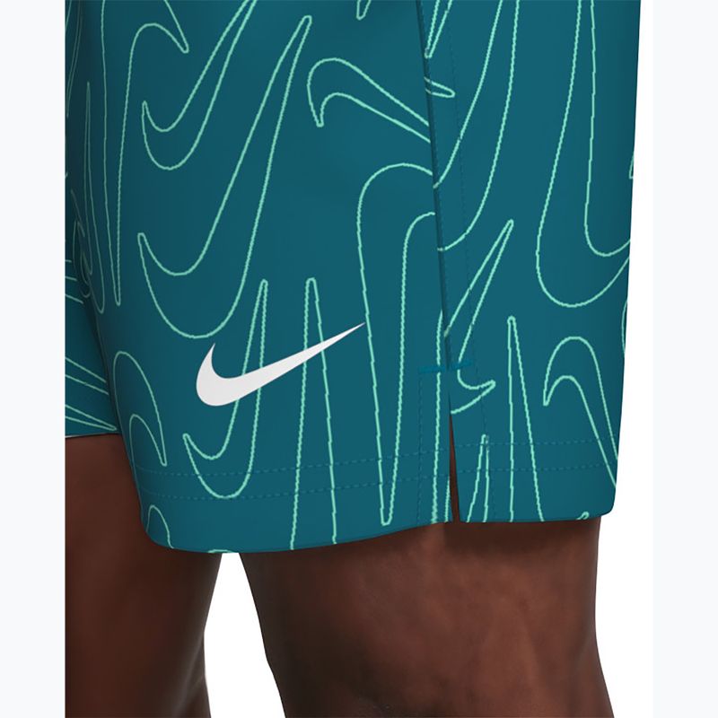 Șorturi de baie pentru bărbați Nike Breaker Logofetti 5" Volley green abyss 7