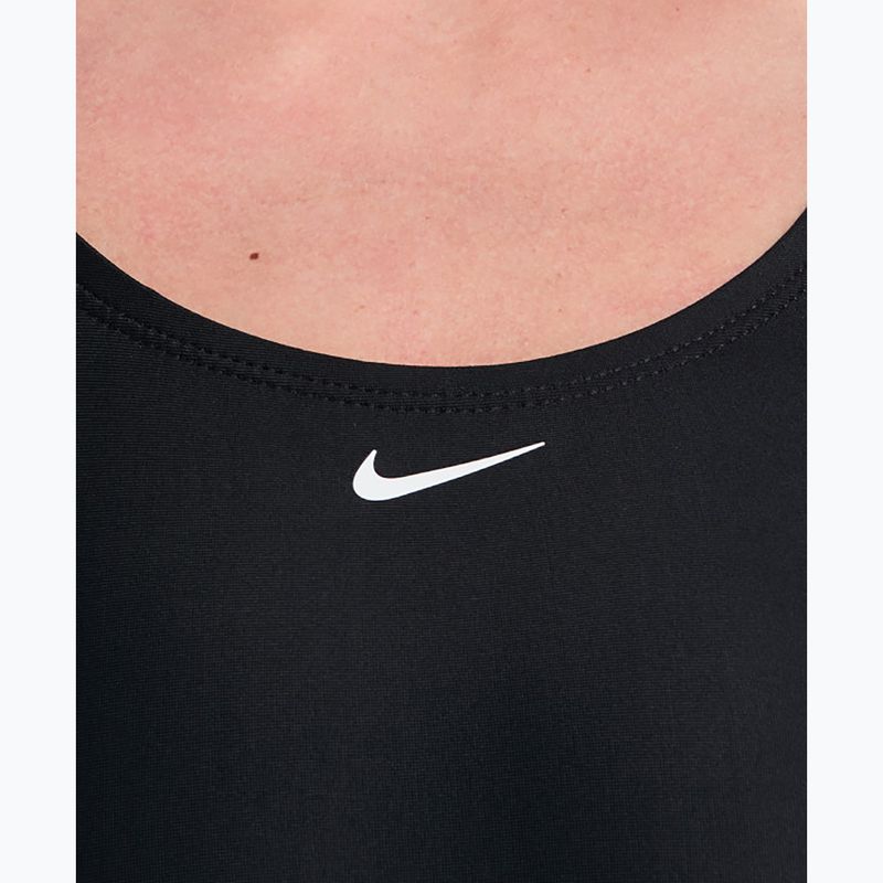 Costum de înot întreg pentru femei Nike Logo Tape Fastback black 4