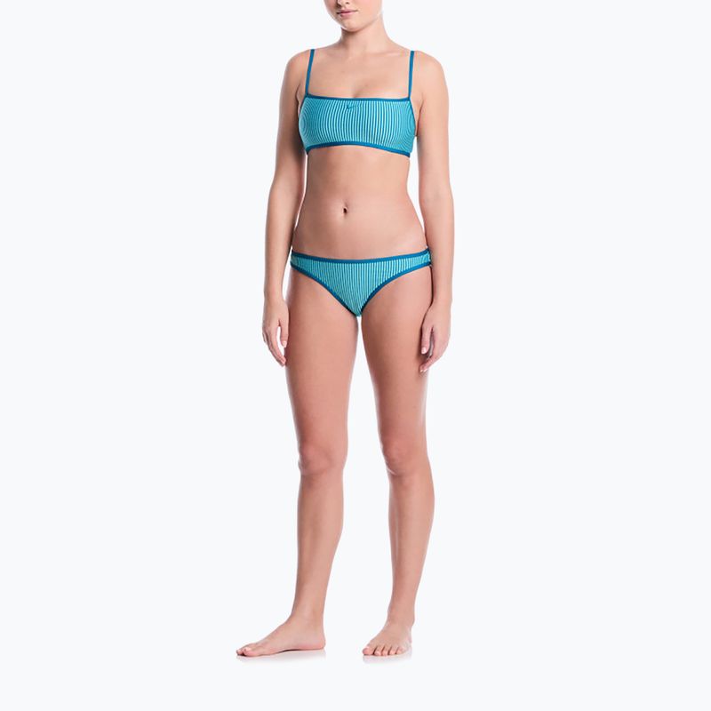 Top costum de baie Nike Ripple Texture Bralette Classic Bikini bleached turquoise 2