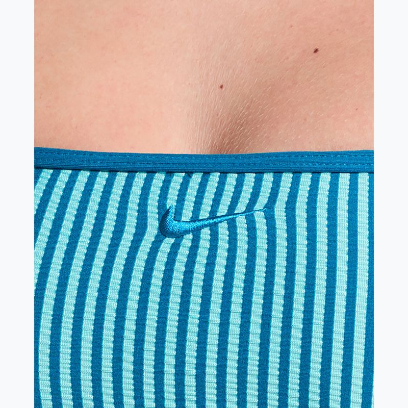 Top costum de baie Nike Ripple Texture Bralette Classic Bikini bleached turquoise 4