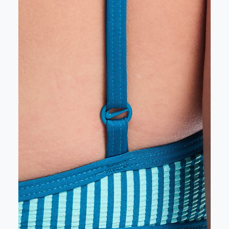 Top costum de baie Nike Ripple Texture Bralette Classic Bikini bleached turquoise 5