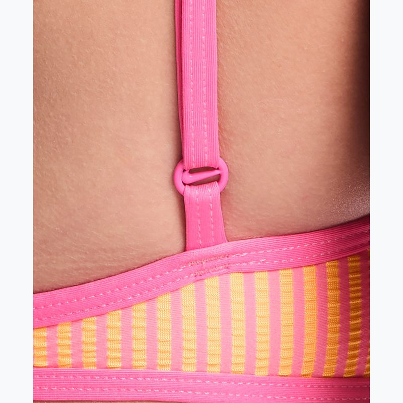 Top costum de baie Nike Ripple Texture Bralette Classic Bikini pink glow 5
