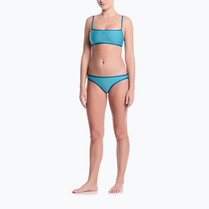 Partea de jos a costumului de baie Nike Ripple Texture Hipster Bikini bleached turquoise 2