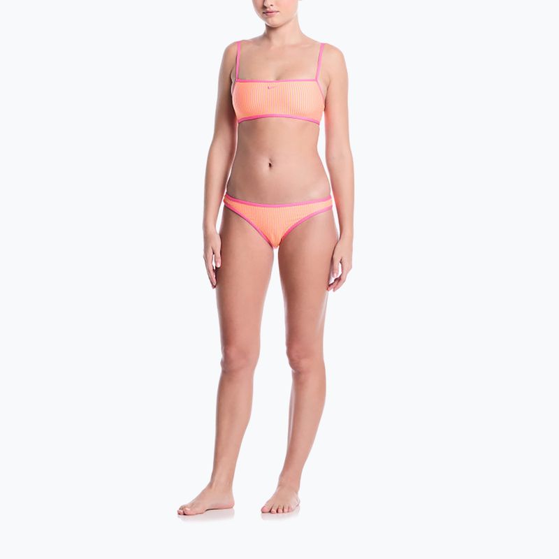 Partea de jos a costumului de baie Nike Ripple Texture Hipster Bikini pink glow 2