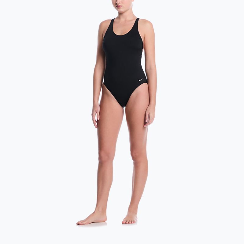 Costum de înot întreg pentru femei Nike Essential Scoop Neck black 2