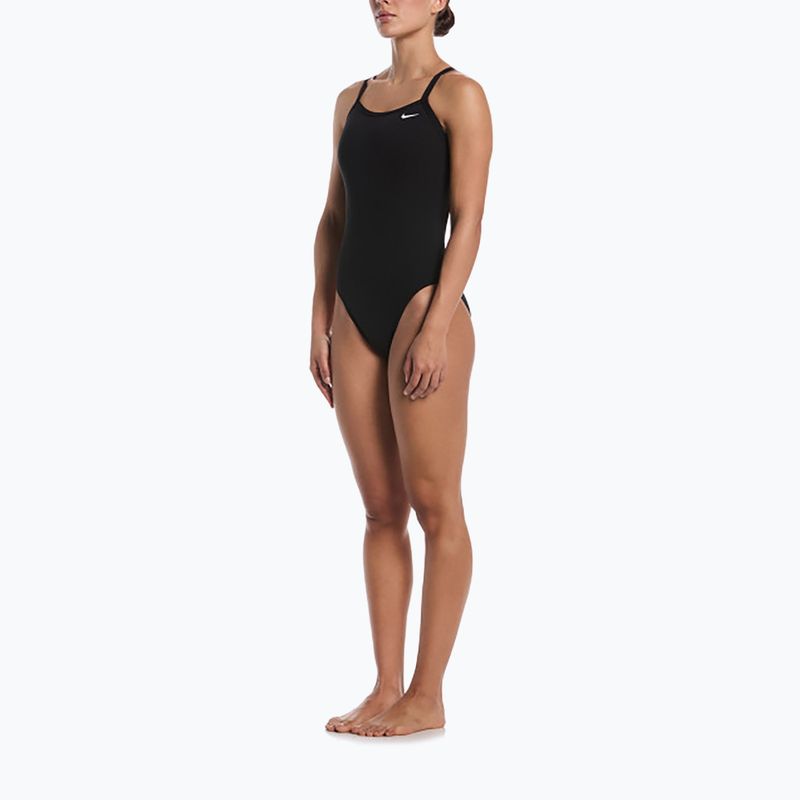 Costum de înot întreg pentru femei Nike Solid Racerback black 2