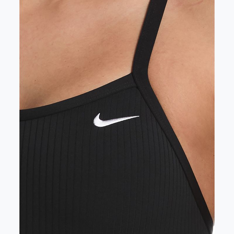 Costum de înot întreg pentru femei Nike Solid Racerback black 4