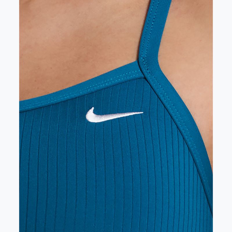Costum de înot întreg pentru femei Nike Solid Racerback green abyss 4