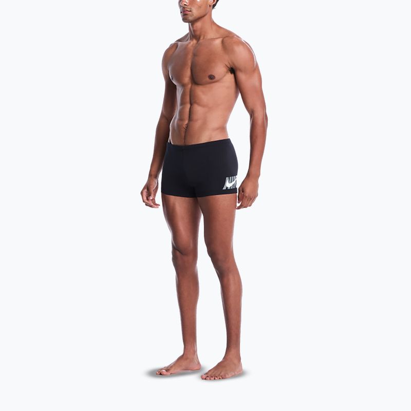 Boxeri de baie pentru bărbați Nike Logo Graphic Square Leg black 2
