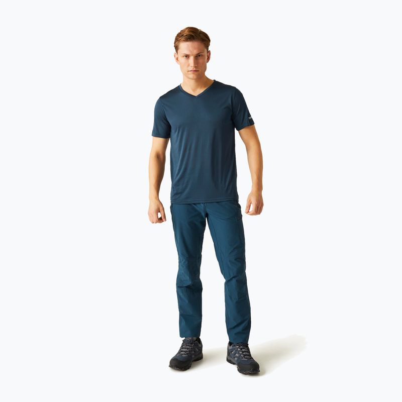 Tricou de trekking pentru bărbați REGATTA Fingal V-Neck moonlight denim 2