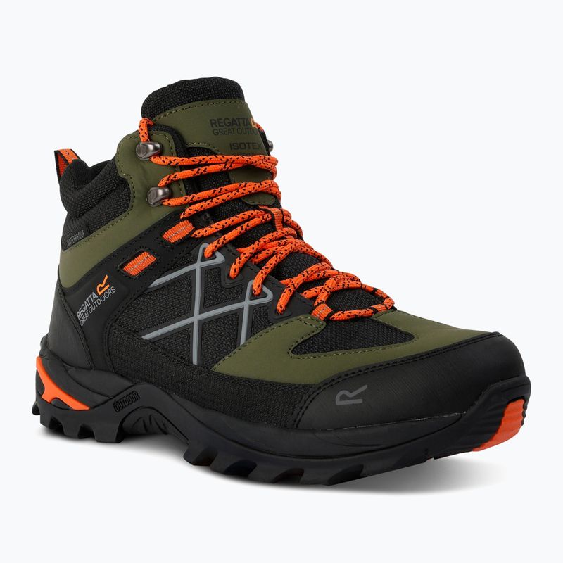 Încălțăminte de trekking pentru bărbați REGATTA Samaris III cypress green/blaze orange 8