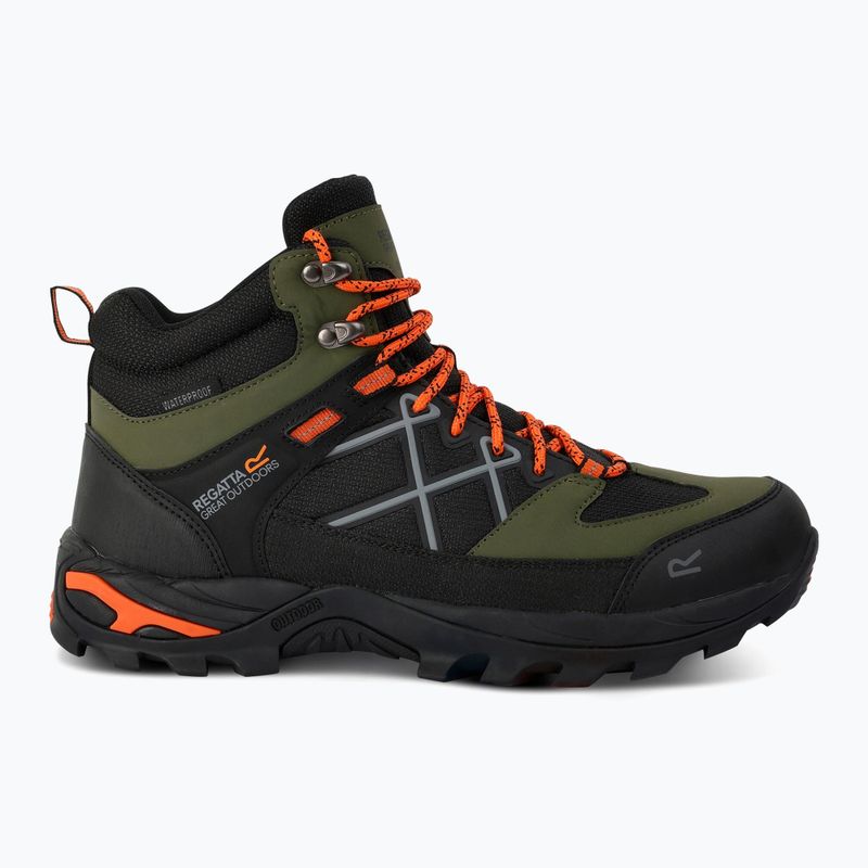 Încălțăminte de trekking pentru bărbați REGATTA Samaris III cypress green/blaze orange 9