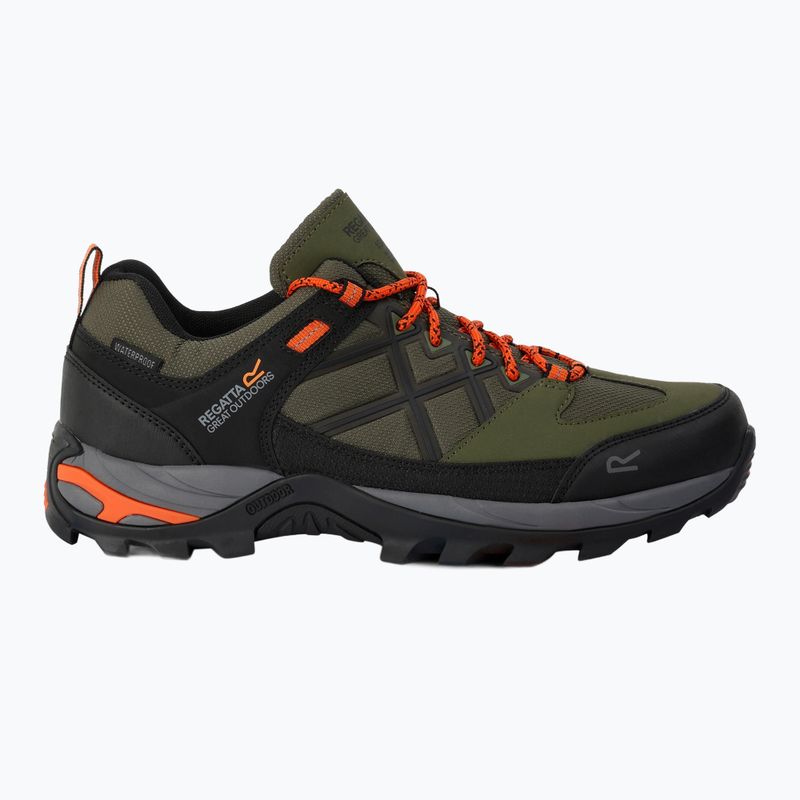 Încălțăminte de trekking pentru bărbați REGATTA Samaris III Low cypress green/blaze orange 2