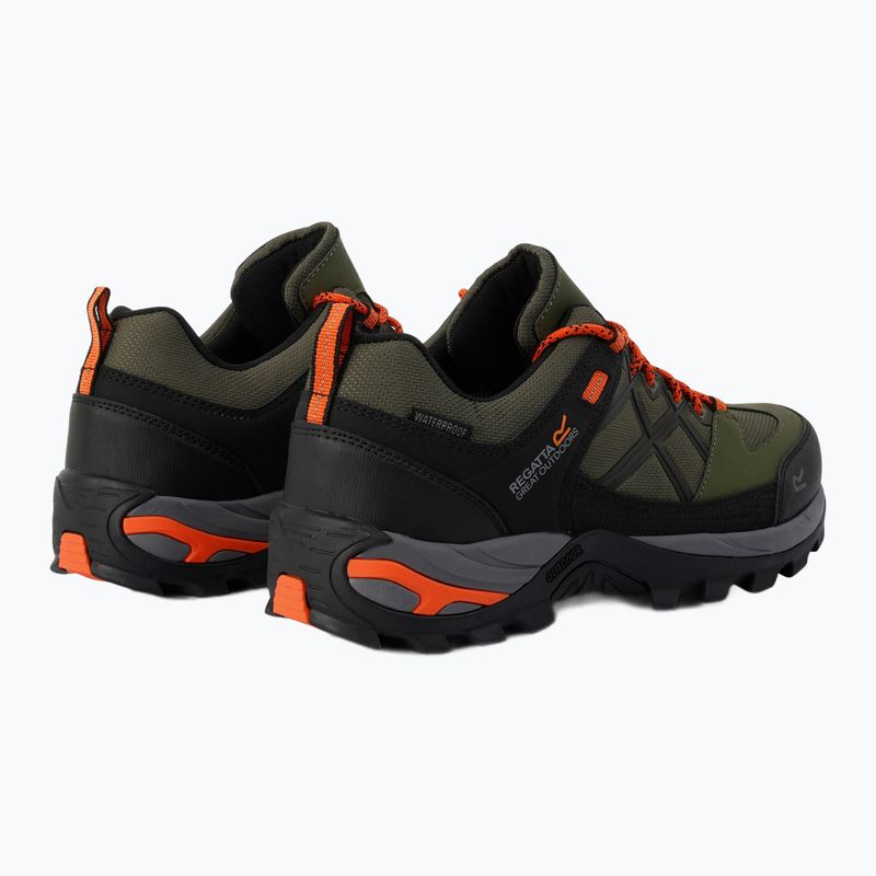 Încălțăminte de trekking pentru bărbați REGATTA Samaris III Low cypress green/blaze orange 3