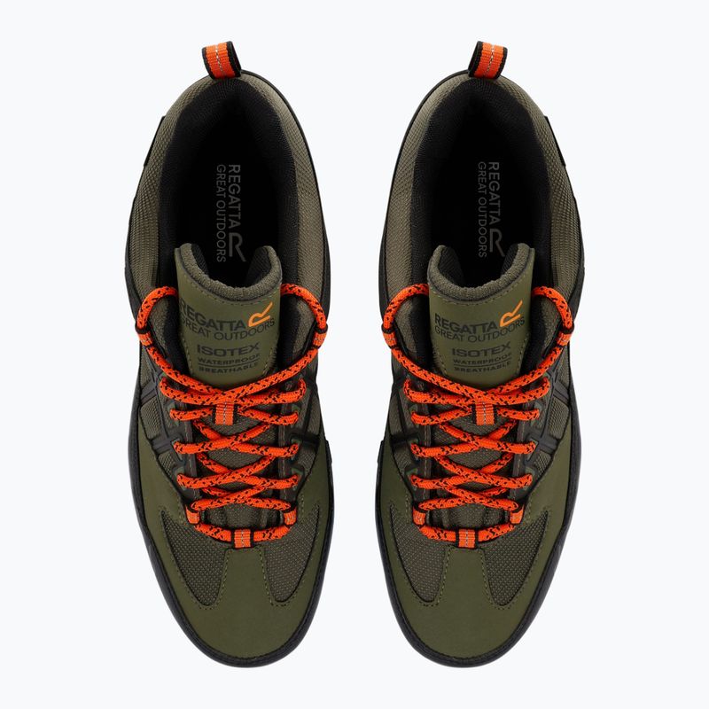 Încălțăminte de trekking pentru bărbați REGATTA Samaris III Low cypress green/blaze orange 5