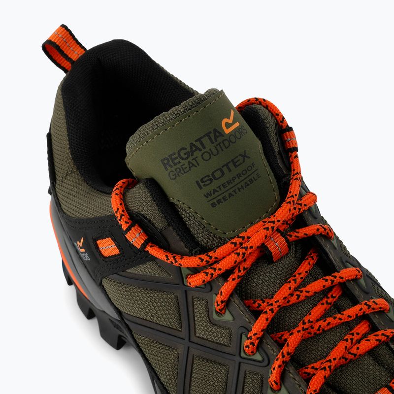 Încălțăminte de trekking pentru bărbați REGATTA Samaris III Low cypress green/blaze orange 8