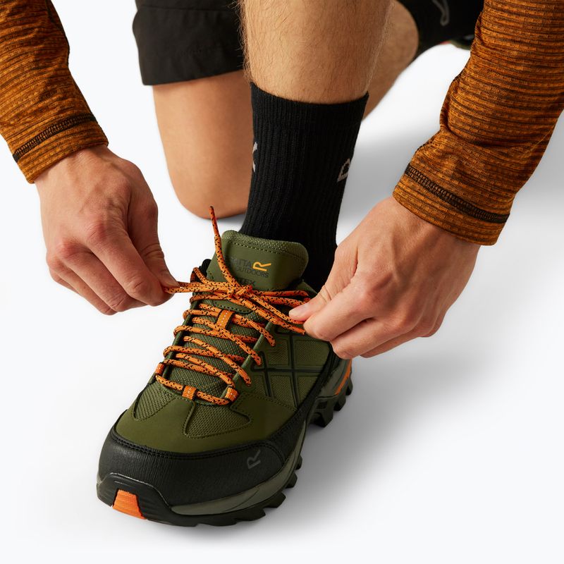 Încălțăminte de trekking pentru bărbați REGATTA Samaris III Low cypress green/blaze orange 11