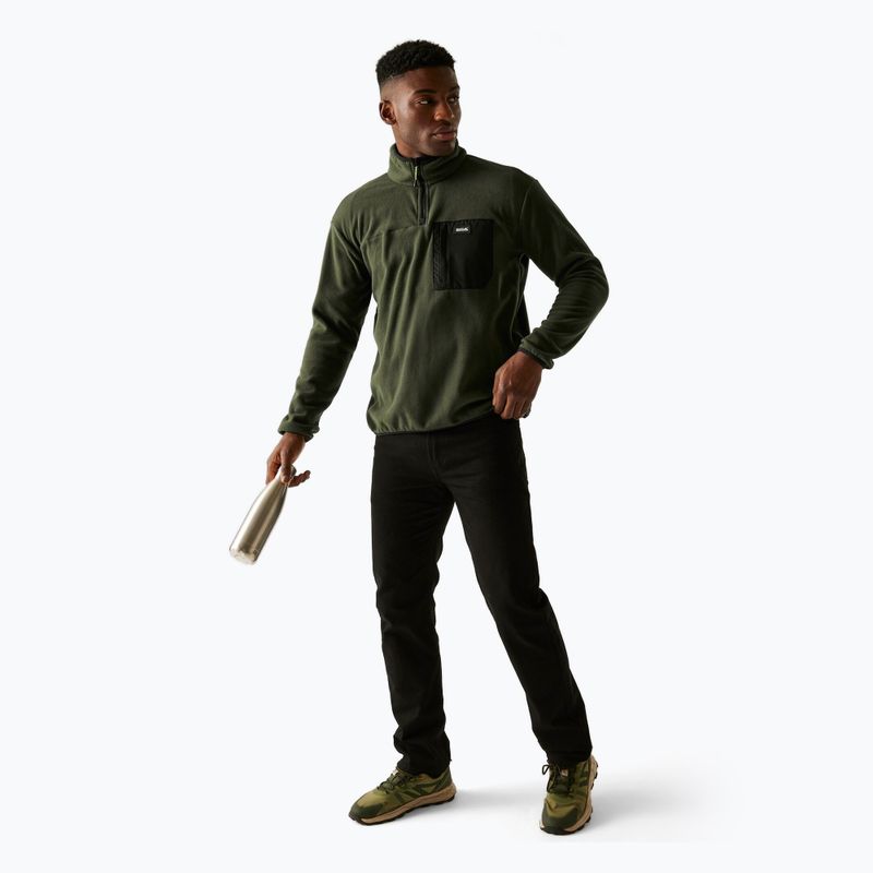 Bluză fleece pentru bărbați REGATTA Frankie Half Zip dark khaki 2