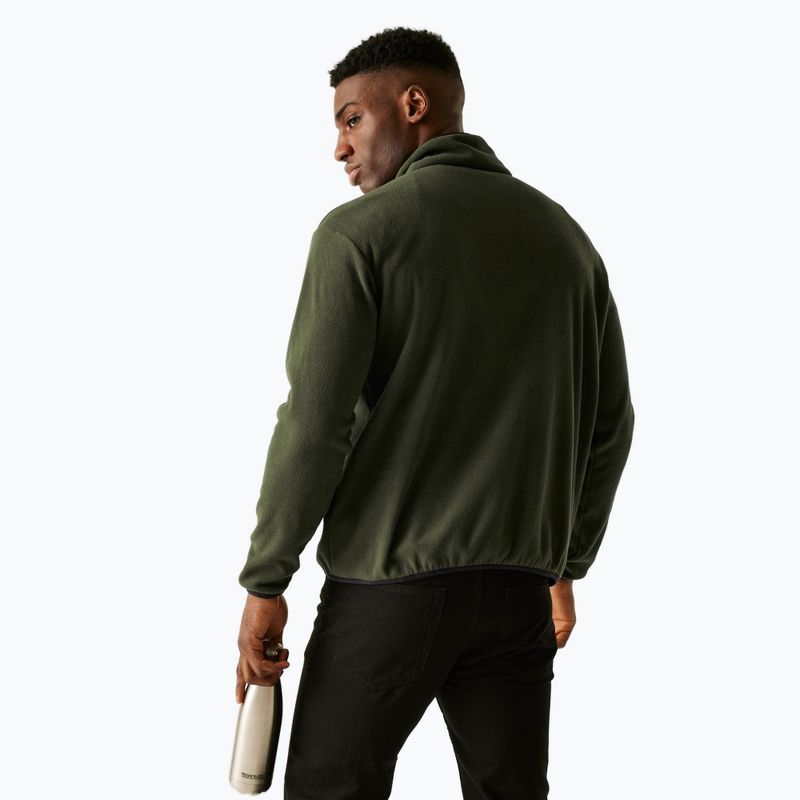 Bluză fleece pentru bărbați REGATTA Frankie Half Zip dark khaki 3