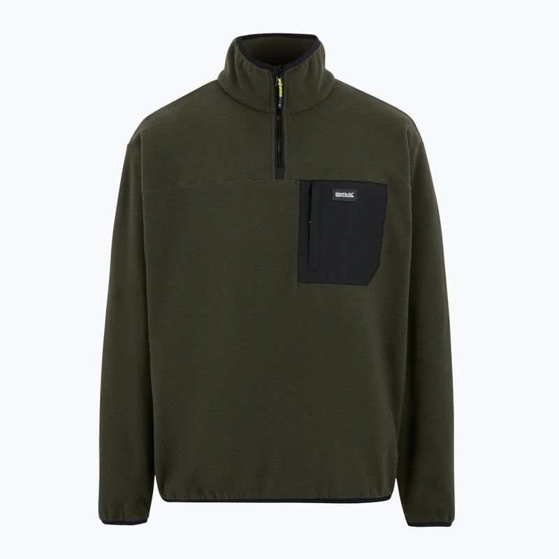 Bluză fleece pentru bărbați REGATTA Frankie Half Zip dark khaki 5