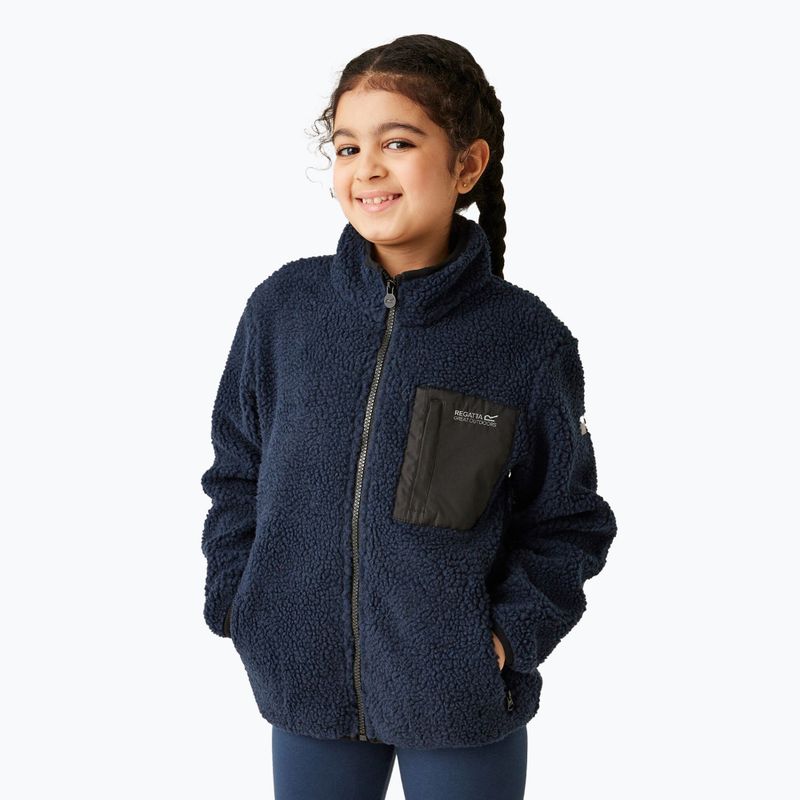 Bluză pentru copii REGATTA Junior Frankie Full Zip navy