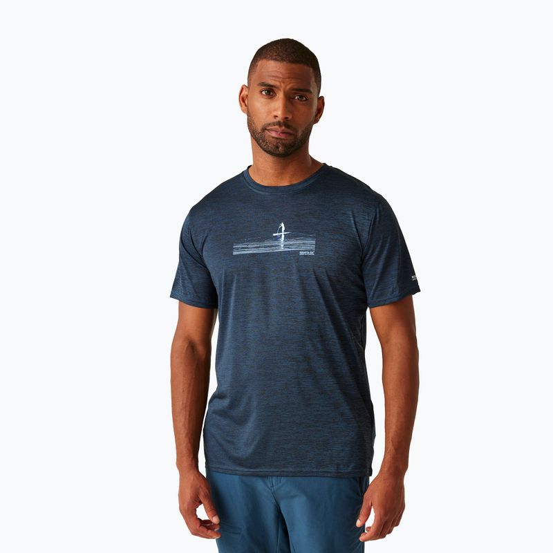 Tricou de trekking pentru bărbați REGATTA Fingal IX moonlight denim marl